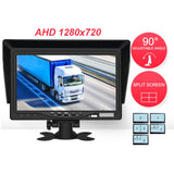 1920*1080 Recording DVR 2 Truck Backup Camera AHD Night Vision with 7" Vehicle Rear View Monitor Support SD Card