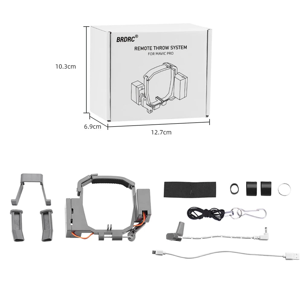 BRDRC Air Drop Dropping System for  Mavic Pro/3/2/Air 2/2S Platinum Drone Thrower Deliver Life Saver Fishing Bait Ring Sender