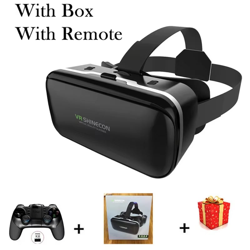 Shinecon Viar 3D Virtual Reality VR Glasses Headset Devices Helmet Lenses Goggles Smart for Smartphones Phone Cell Mobile Games