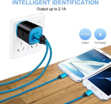 Android Charger Fast Charging, USB Wall Charger Plug Block Adapter with Fast Long Android Phone Charger Micro USB Charger Cable Cord 6Ft for Samsung Galaxy S7 S6 J3 J7 Note 5,Tablet,Kindle Fire
