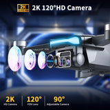 GPS Drone F194 with Camera for Adults 4K ,  Foldable Drone for Beginners with Auto Return Home, Optical Flow Positioning, Follow Me, Brushless Motor, 2 Batteries