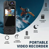 Portable Camera 2K Mini Sports Camera Digital Video Recorder Worn Police Small Bodycam Infrared Night Vision Sports DV Camcorder