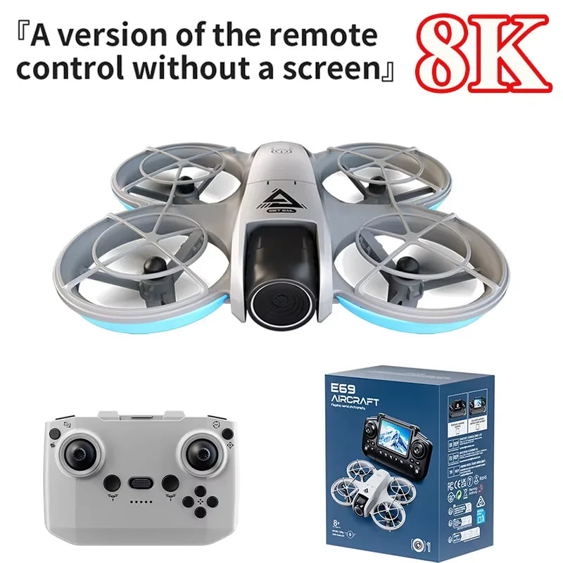 2026 Mini RC Drone with 8K HD Camera Wifi FPV Obstacle Avoidance Remote Control Quadcopter for Beginner Gifts Outdoor Indoor Use