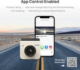 Dash Cam A400, Ivory, Front and Rear 2K QHD, 2" LCD, Built in Wifi, Parking Monitor, 145° Wide-Angle FOV, WDR Night Vision, Ios/Android Mobile App