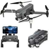 F35 GPS Drone with Camera, 4K Drone with 2-Axis Gimbal, Brushless Motor, Includes Carrying Case, Gray