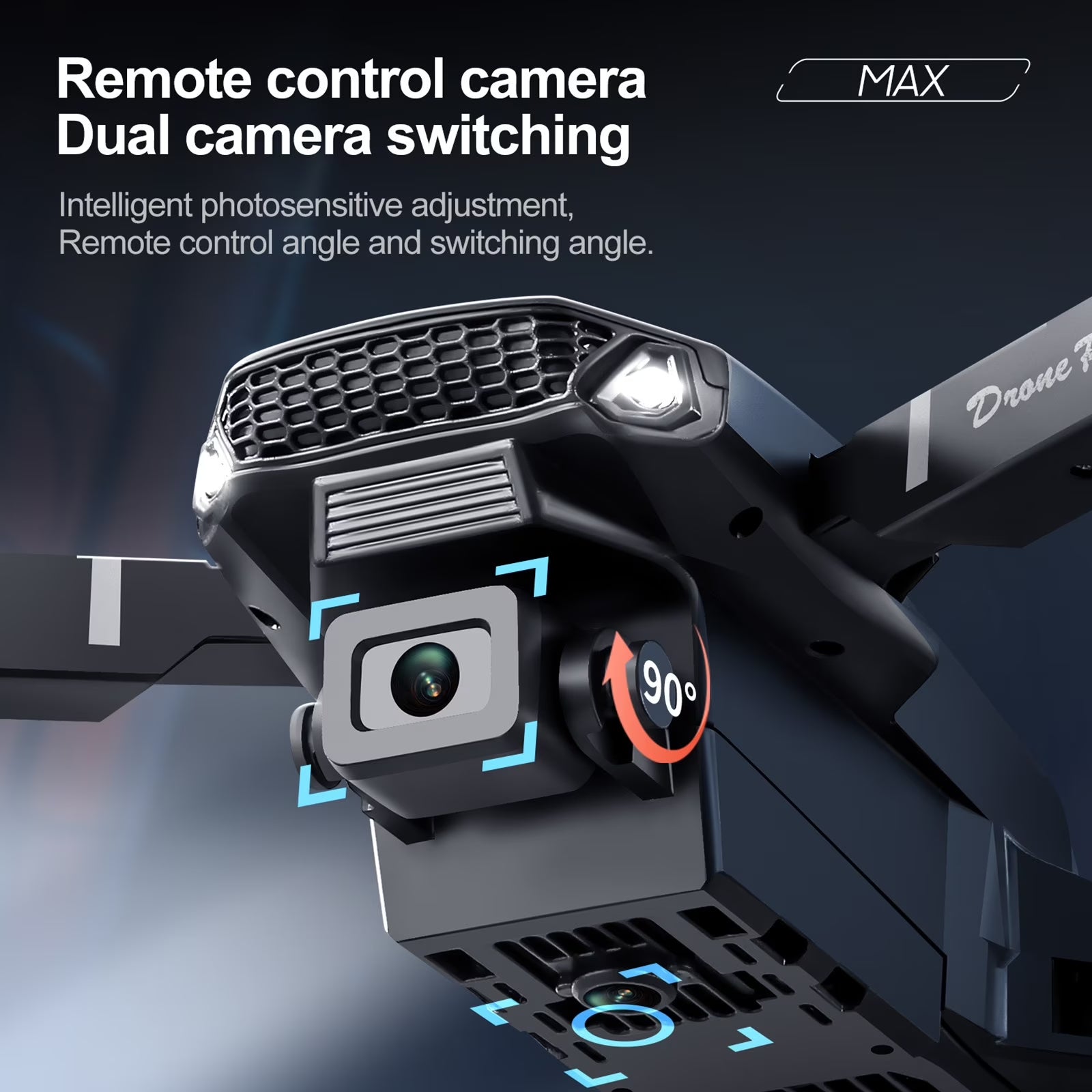 Drone with Camera for Beginners, Remote Control Quadcopter with Screen Display, Altitude Hold Headless Mode, Foldable RC Drone with Carrying Case, HD Aerial Photography(Black)