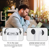 KHTONE Airpods Case, 12 in 1 Silicone Airpods Accessories Set Protective Cover, Compatible with Apple Airpods Charging Case,Watch Band Airpods Holder/Ear Hooks/Keychain//Carrying Box