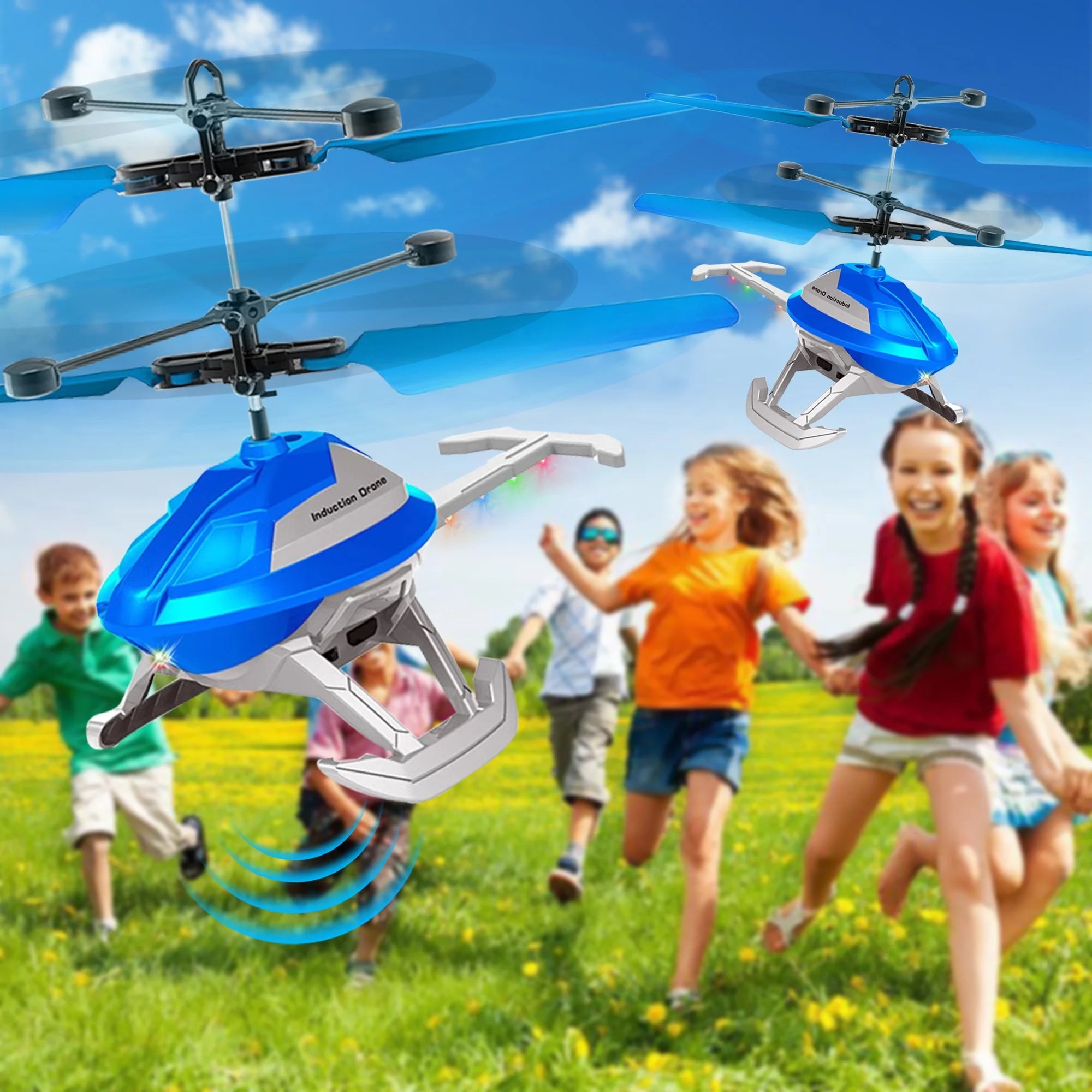 Remote Control Helicopter Hand-Controlled Mini Dronecosmic Drone RC UFO LED Flying Toys for Kids with 3.5 Channel RC Helicopters, Controller