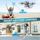 Drone with 1080P Camera for Beginners and Kids Foldable Remote Control with Voice Control Gestures Selfie One Key Start