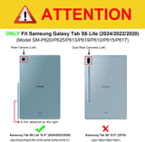 Case for Samsung Galaxy Tab S6 Lite 10.4 Inch 2024/2022/2020 with S Pen Holder, Multi-Angle Viewing Soft TPU Back Cover with Pocket Auto Wake/Sleep,Denim Indigo