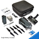 F35 GPS Drone with Camera, 4K Drone with 2-Axis Gimbal, Brushless Motor, Includes Carrying Case, Gray