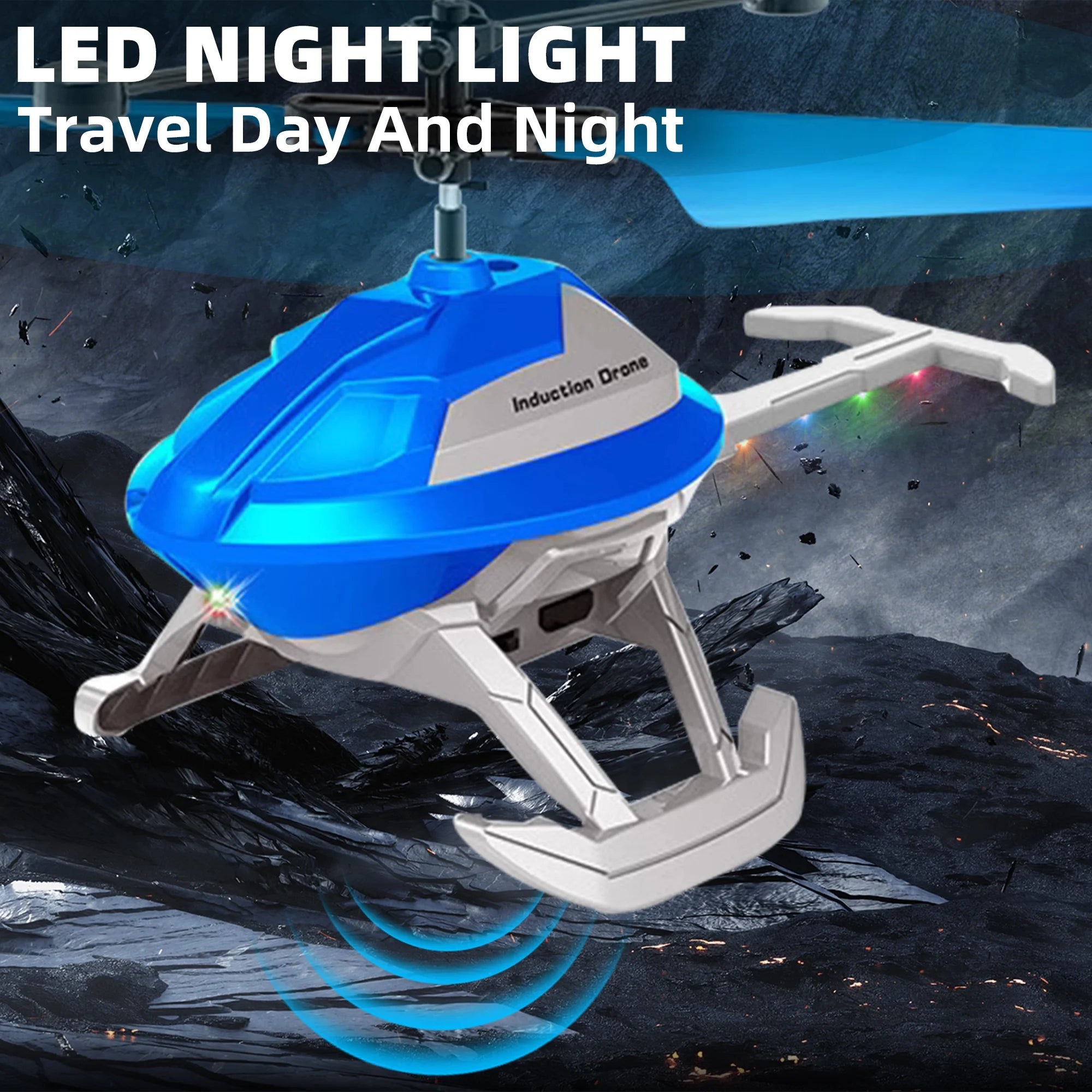 Remote Control Helicopter Hand-Controlled Mini Dronecosmic Drone RC UFO LED Flying Toys for Kids with 3.5 Channel RC Helicopters, Controller