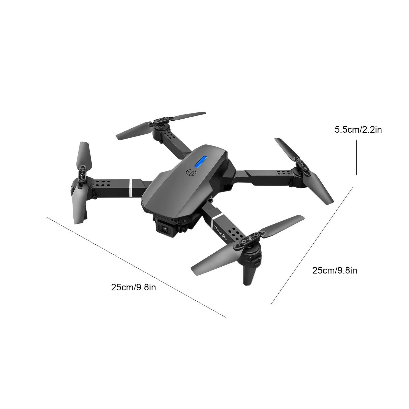 Drone with Camera for Beginners, Remote Control Quadcopter with Screen Display, Altitude Hold Headless Mode, Foldable RC Drone with Carrying Case, HD Aerial Photography(Black)