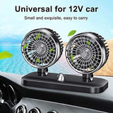 Car Fan Electric Car Fan 2 Speed Dual Head Auto Fan Cooling Air Circulator Auto Air Conditioner Portable Seat Cooling Low Noise Portable Air Cooling (12V/24V)