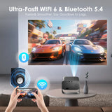 Portable Smart Projector Android11 5G Wifi6 Bluetooth5.2 Mini Beamer Home Cinema Theater Outdoor TV 4K Movie Projector