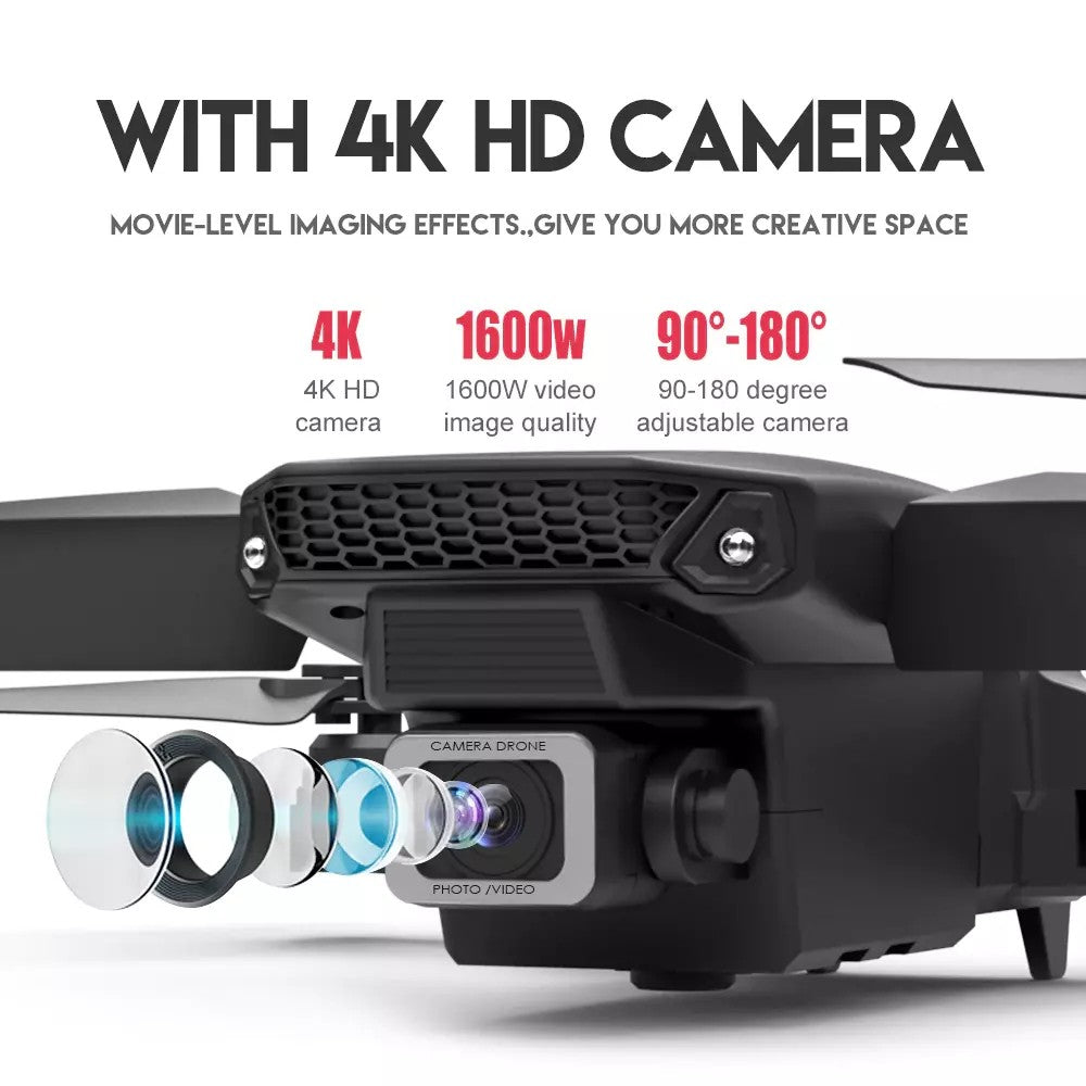 2025 New RC Drone with 4K HD Dual Camera Wifi FPV Foldable Quadcopter +4 Battery