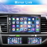 7 in Double Din Car Stereo Radio with Mirrolink Bluetooth Backup Camera