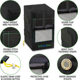 Two Black Waterproof 600D Outdoor Speaker Covers for C-Bracket Mounted Speakers – Fits Klipsch AW-650, Polk Atrium 8 SDI, Definitive Technology AW 6500 (Max Dimensions: H 15" X W 9.45" X D 11")