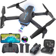 Drone with 1080P Camera for Beginners and Kids Foldable Remote Control with Voice Control Gestures Selfie One Key Start