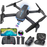 Drone with 1080P Camera for Beginners and Kids Foldable Remote Control with Voice Control Gestures Selfie One Key Start
