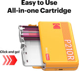 KODAK Mini 2 Retro 2X3 Portable Photo Printer, 38 Sheets, Bluetooth Smartphone Printer for Iphone & Android, Instant Color Prints, 4PASS Dye Sublimation, White