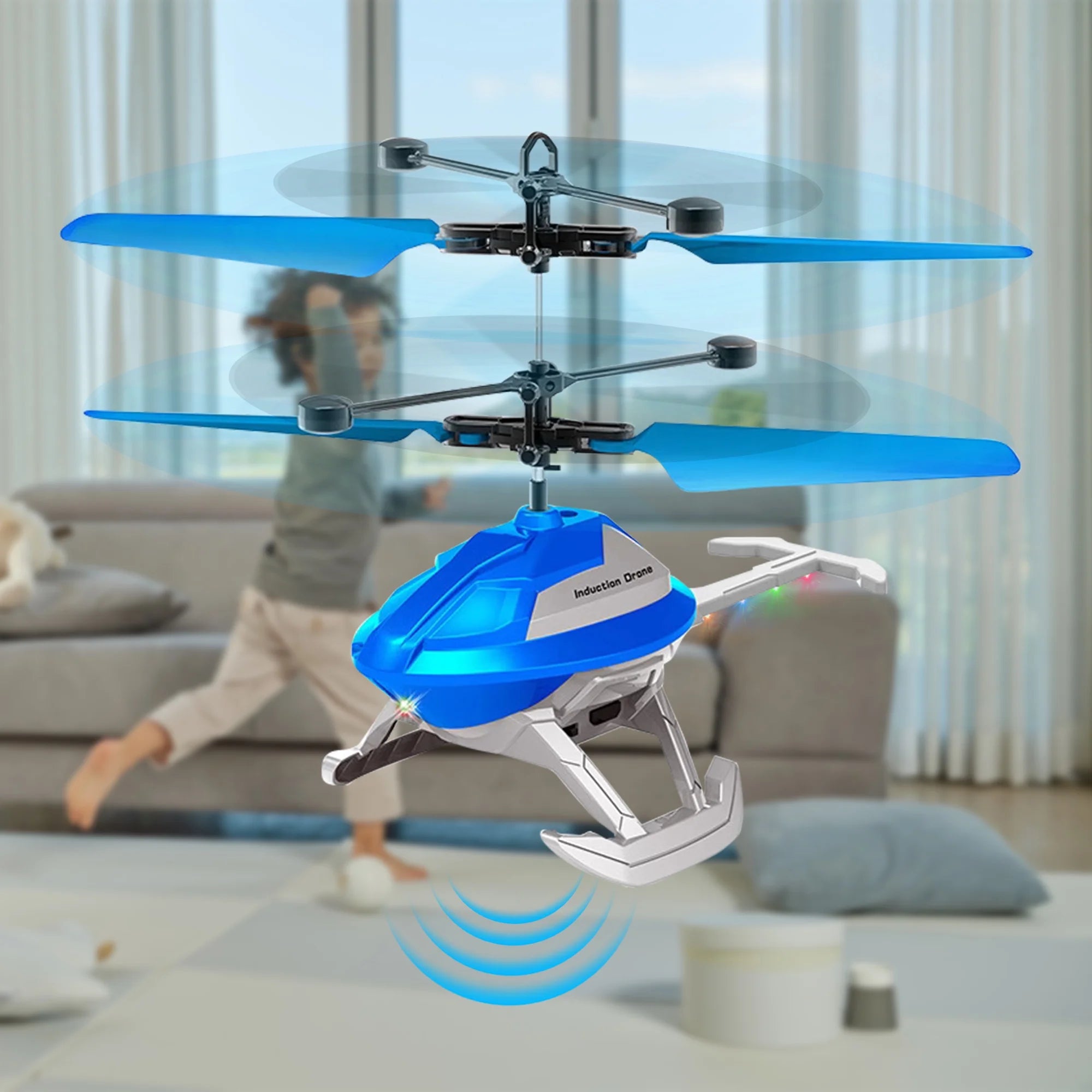 Remote Control Helicopter Hand-Controlled Mini Dronecosmic Drone RC UFO LED Flying Toys for Kids with 3.5 Channel RC Helicopters, Controller