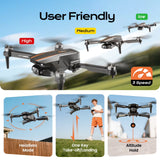 H31 Drone with Camera for Kids and Adults, 3 Speed Adjustment, Optical Flow Positioning, 2 Batteries, Black