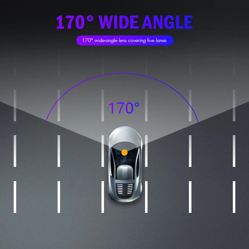 Touch Screen Dash Cam 4" 1080P Dual Lens Car DVR Recorder Front and Rear Camera