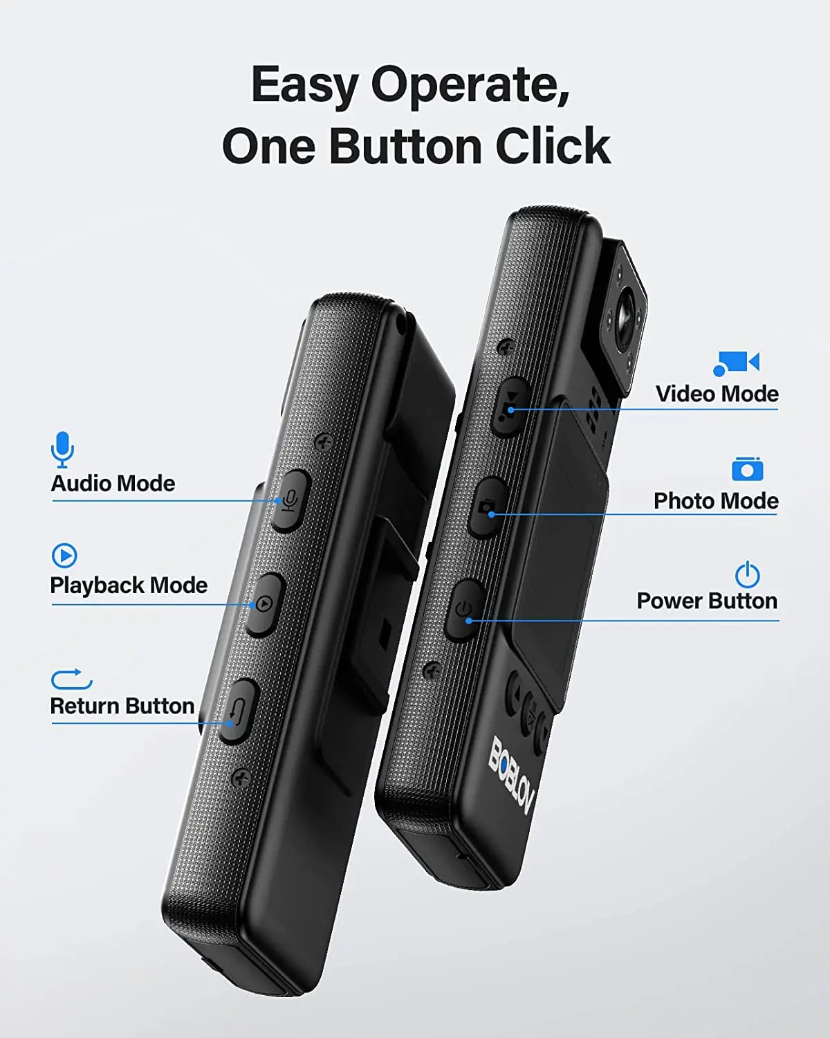 Mini Camera A23 HD1080P 180 Rotating Len Video Recorder Infrared Night Vision Small Camcorder Police Body Cam