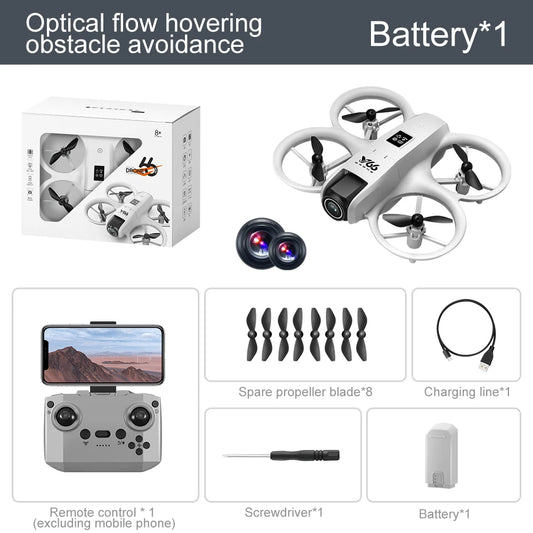 V66 Mini Drone 4K Profesional Dual Camera Headless Mode Obstacle Avoidance Wifi FPV Dron 360° Flip RC Quadcopter Toys for Kids