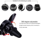 Bling Car Phone Holder, 360 Degrees Adjustable Crystal Auto Car Mount Phone Holder for Dashboard,Windshield and Air Vent (Black)