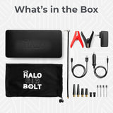 Bolt Air 58830 Portable Car Battery Jump Starter | 100 PSI Air Compressor, 58.8Wh USB Power Bank, Emergency Floodlight & Charger, Jumps Cars Suvs & Trucks, Inflates Tires, TSA Approved — Black