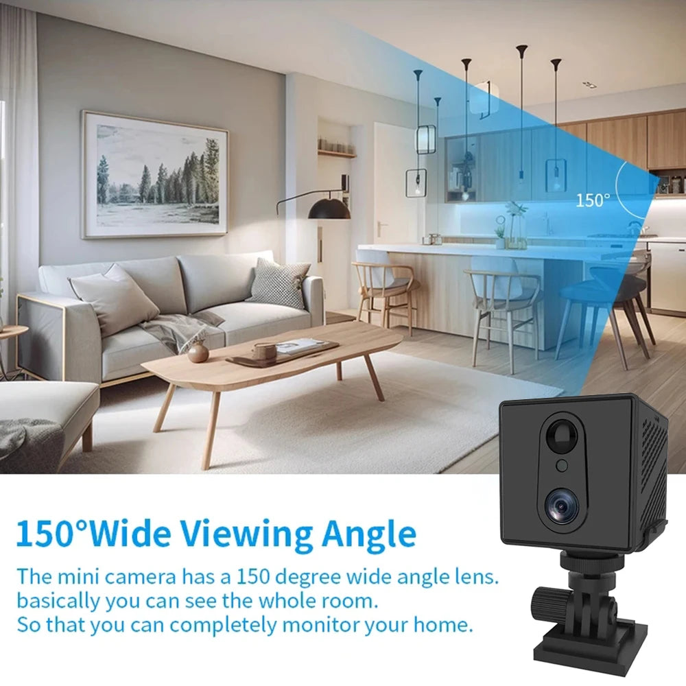 5MP Mini Camera 4G SIM Card Wifi Night Vision Home Security Surveillance Camcorder Voice Intercom Motion Detection CCTV Camera