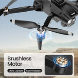 DEERC D75 GPS Drone with 4K Camera for Adults, Brushless Motor, Auto Return Home, 2 Batteries, Black