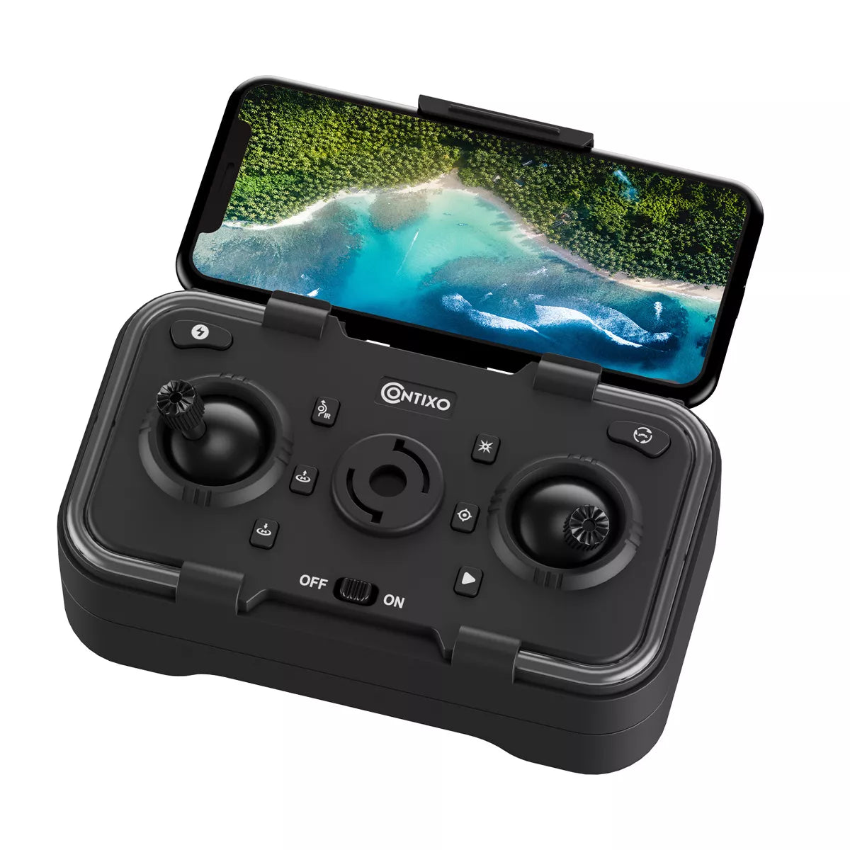 Contixo F19 Arvo Foldable Drone with 1080P HD Camera, FPV, Obstacle Avoidance, 2 Batteries, Brushless Motors & LED Lights – Black