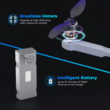Lumo Pro Mini FPV Drone with Camera, 4.3 In.Screen, Foldable, Brushless Motor, 2-Batteries and Case – Gray