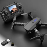 Drone with Camera for Beginners, Remote Control Quadcopter with Screen Display, Altitude Hold Headless Mode, Foldable RC Drone with Carrying Case, HD Aerial Photography(Black)
