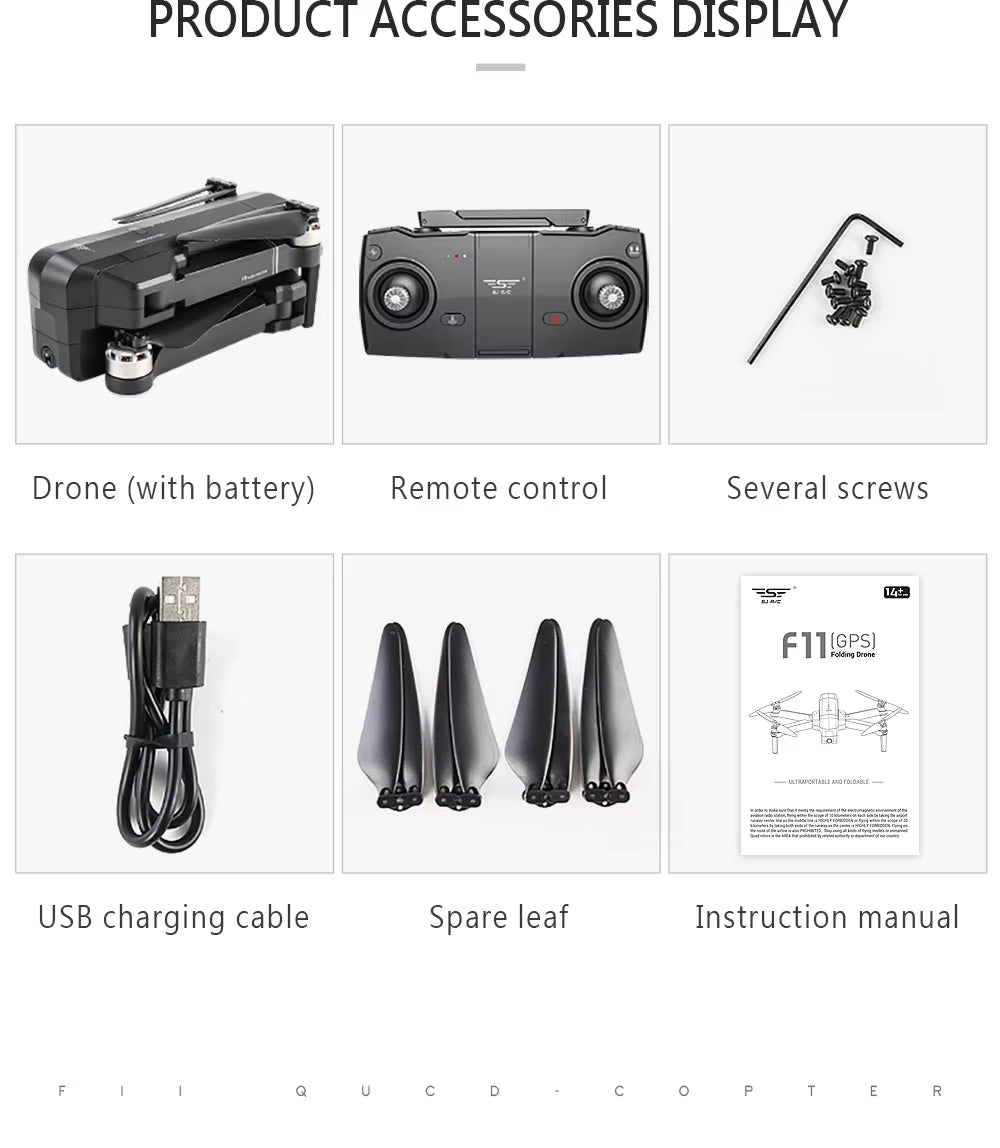 SJRC F11 F11S 4K Pro Anti-Shake Gimbal 3KM Brushless Motor Quadcopter Drones with HD Camera GPS App Control Professional