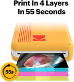 KODAK Mini 2 Retro 2X3 Portable Photo Printer, 38 Sheets, Bluetooth Smartphone Printer for Iphone & Android, Instant Color Prints, 4PASS Dye Sublimation, White