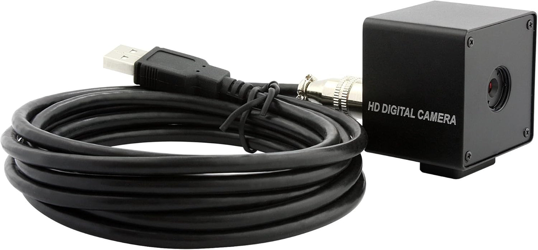 5Mp Autofocus Fisheye Wide Angle USB Camera Module with Metal Case OV5640 Mini UVC USB2.0 Lightburn Camera Laser Engraver Webcam,9.9Ft/3M Cable for Computer, Raspberry Pi, PC, Laptop, Jetson Nano