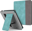 Stand Case for Kindle Oasis (10Th/9Th Generation, 2019/2017 Release) - Premium PU Leather Sleeve Cover with Card Slot and Hand Strap, Turquoise