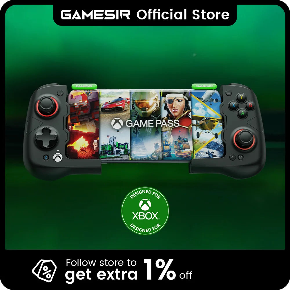 Gamesir X4 Aileron Bluetooth Mobile Phone Gamepad Xbox Authorization Gaming Controller with  Effect, Portable Joycon
