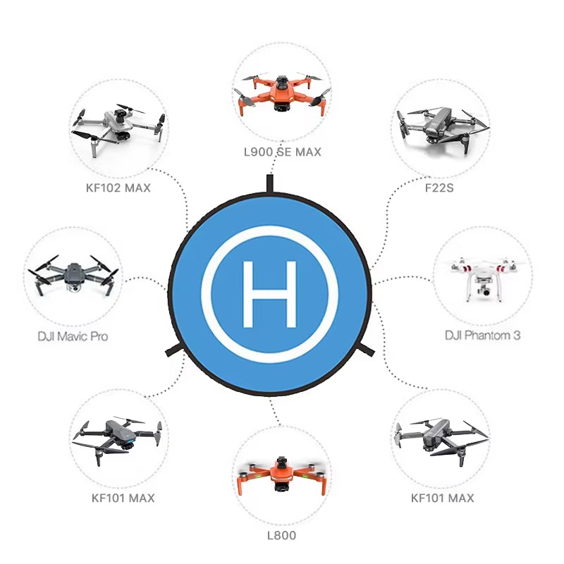 Drone Quadcopters Accessories Universal 55Cm 75Cm Foldable Landing Pad RC Dron Mat Quadcopter Parking Apron Apron Pad