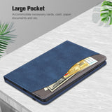 Case for Samsung Galaxy Tab S6 Lite 10.4 Inch 2024/2022/2020 with S Pen Holder, Multi-Angle Viewing Soft TPU Back Cover with Pocket Auto Wake/Sleep,Denim Indigo