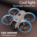 V66 Mini Drone with Camera 4K HD Wifi FPV Drone Obstacle Avoidance Pocket Remote Control Helicopter Quadcopter Gift for Kids Toy