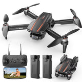 H31 Drone with Camera for Kids and Adults, 3 Speed Adjustment, Optical Flow Positioning, 2 Batteries, Black