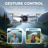 Lumo Pro Mini FPV Drone with Camera, 4.3 In.Screen, Foldable, Brushless Motor, 2-Batteries and Case – Gray