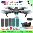 RC Drone with 4K HD Camera Extra Batteries Wifi FPV Foldable Quadcopter New 2024