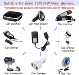 110V-240V AC Plug to 12V DC Car Cigarette Lighter Converter Socket Adapter