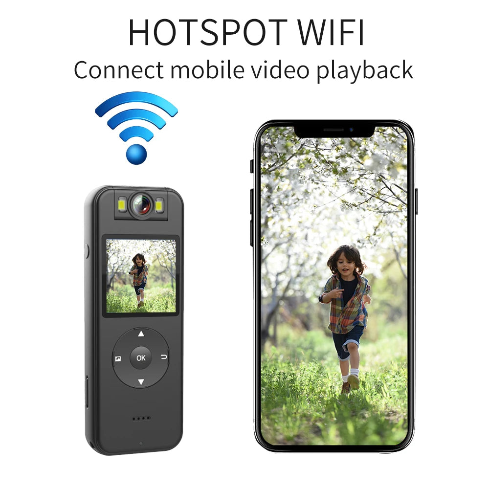 Ultra HD 4K Mini Camera Wifi Portable Small Digital Video Recorder Police Bodycam Infrared Night Vision Miniature Camcorder